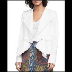 BCBG Maxazria cropped fringe blazer